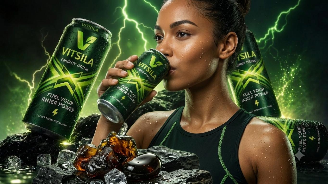 VITSILA Shilajit energy drink lifestyle visual
